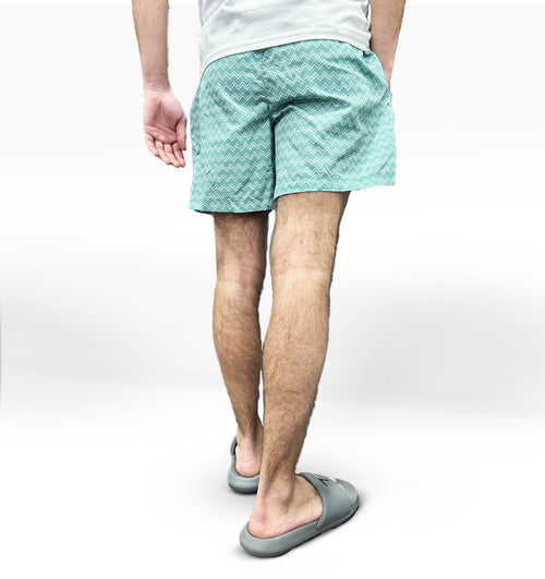 LCTB: Swim Short - Mint Zig Zag