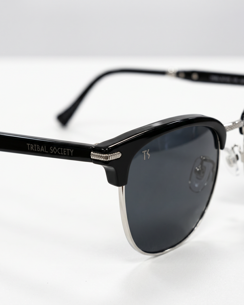 TS25 Sunglasses - Black/Silver
