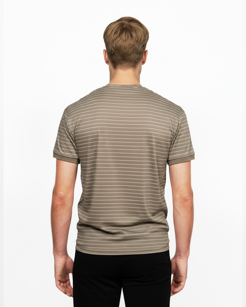 Luxe T - Biscuit Stripe