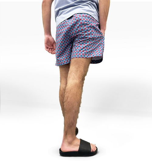 LCTB: Burgundy Star Swim Shorts