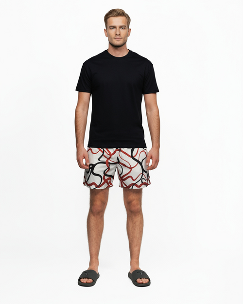 LCTB: Swim Short - White Pattern