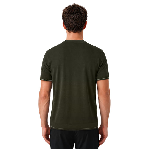 Luxe Crew Neck T - Khaki