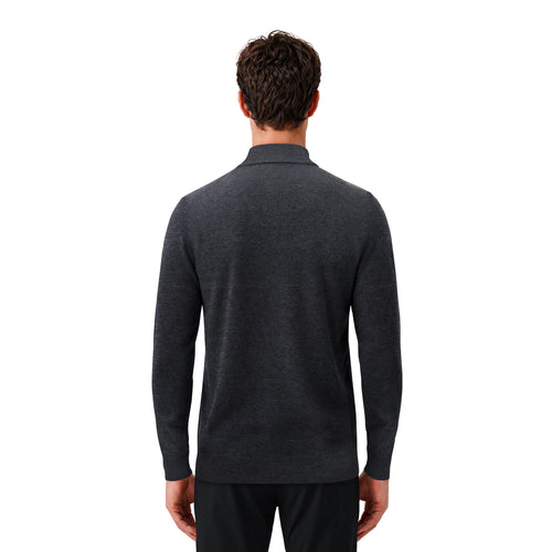 Luxe Quarter Zip Knit - Dark Grey