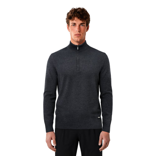 Luxe Quarter Zip Knit - Dark Grey