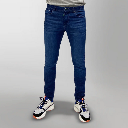 002 Men's Tribal Society Luxury Edition Slim Fit Jeans - Blue Tribal Society