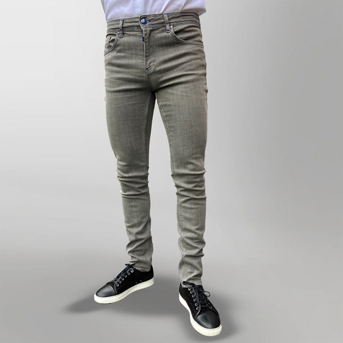 008 Men's Tribal Society Luxury Edition Slim Fit Jeans - Light Grey Tribal Society