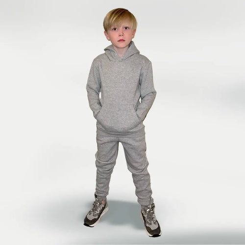 Kid's Tribal Society Plain Hoodie - Grey Tribal Society