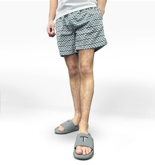 LCTB: Swim Shorts - Mint Geometric