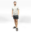 Swim Short - Black With Yellow V