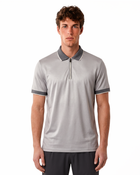 Luxe Quarter Zip Polo - Silver