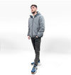 Short Reversible Jacket - Navy/ Grey