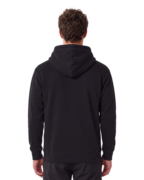 Heavy Plain Pocket Logo Hoodie - Navy