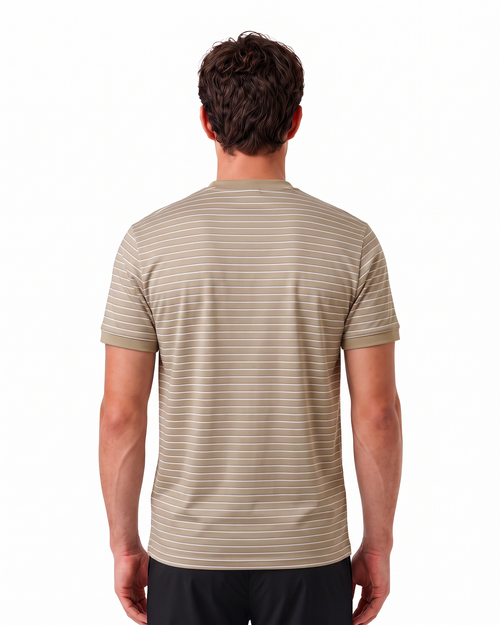 Luxe T - Biscuit Stripe