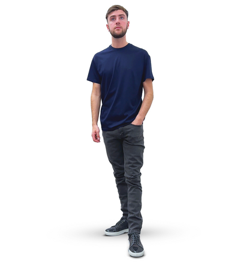 LCTB: Luxury Cotton Logo T Shirt - Navy