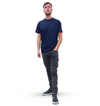 Luxury Cotton Logo T Shirt - Navy