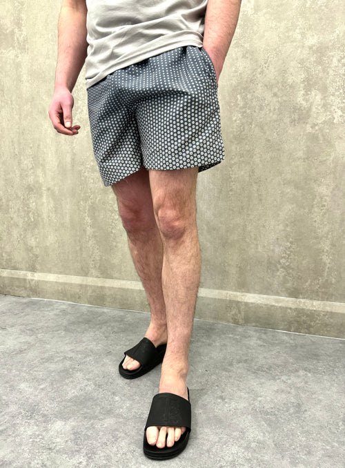 LCTB: Blue Flower Swim Shorts