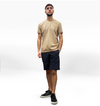 Luxury Metal Logo T - Biscuit