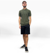 Knitted Pattern Polo - Khaki