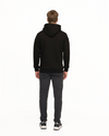 Heavy Plain Pocket Logo Hoodie - Black