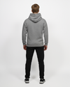 Heavy Plain Pocket Logo Hoodie - Grey