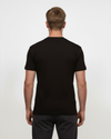 Camiseta De Algodón De Lujo Con Logo En El Cuello - Negro