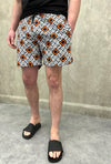 LCTB: Orange Square Swim Shorts