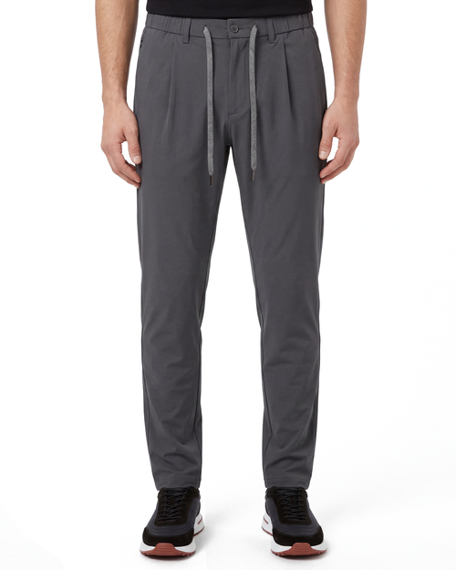 Luxe Button Loop Belt Pants - Grey