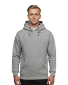 Heavy Plain Pocket Logo Hoodie - Grey