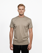 Luxe T - Biscuit Stripe