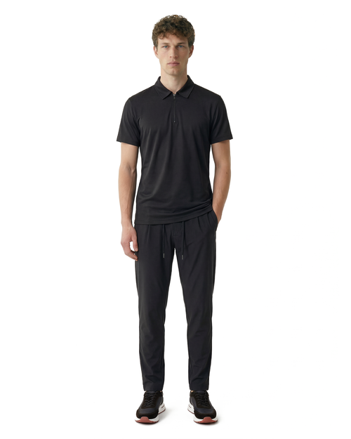 Luxe Button Loop Belt Pants - Black