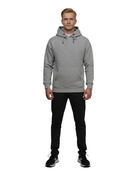 Sudadera con capucha y logo en el bolsillo - Gris