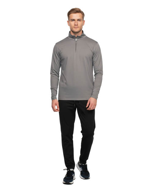 Luxe Quarter Zip Jumper - Grey