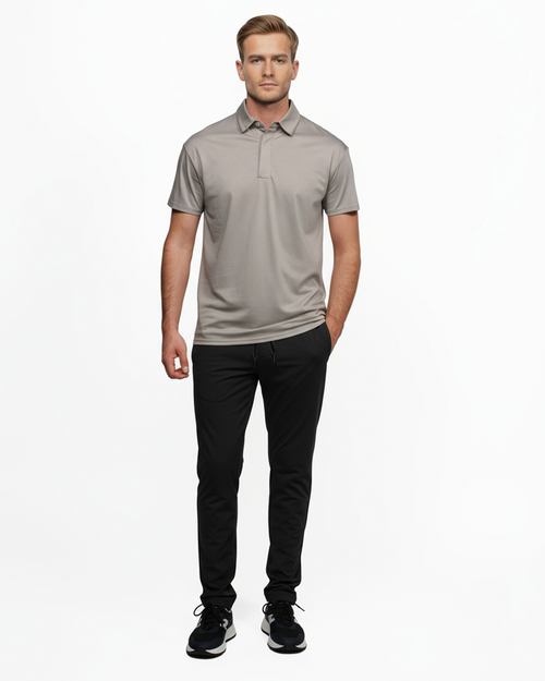 Polo de manga corta Tribal Society Luxury - Plata
