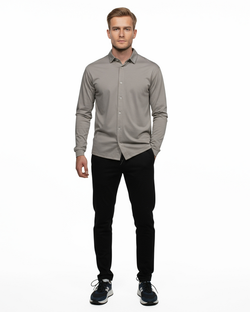 Luxe Button Through Shirt - Silver