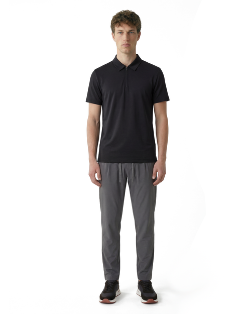 Luxe Button Loop Belt Pants - Grey