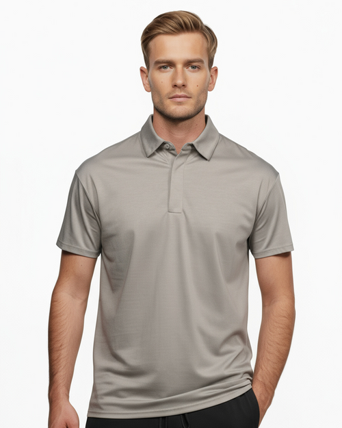 Polo de manga corta Tribal Society Luxury - Plata