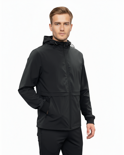 Luxe Hidden Zip Jacket - Black