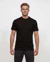Camiseta De Algodón De Lujo Con Logo En El Cuello - Negro