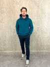 Heavy Plain Pocket Logo Hoodie - Petrol Blue Tribal Society
