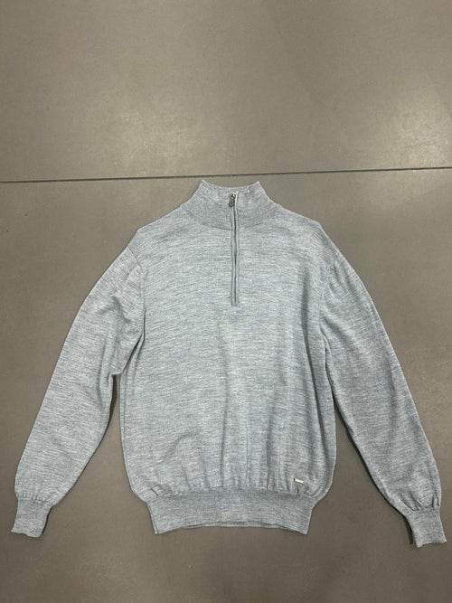 RESELL: Small Grey 1/4 Zip Knit