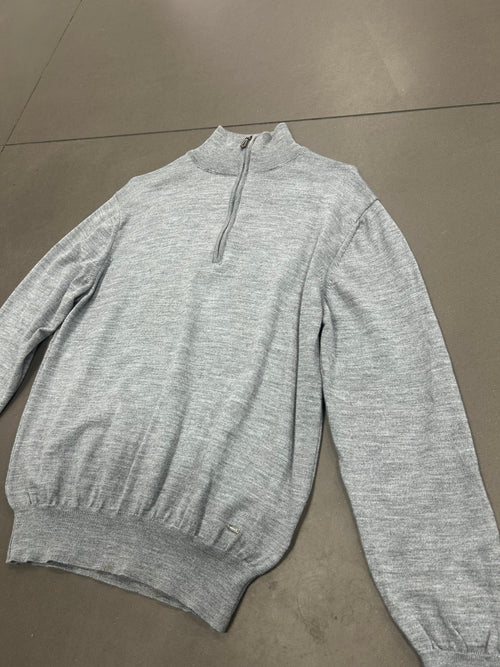 RESELL: Small Grey 1/4 Zip Knit