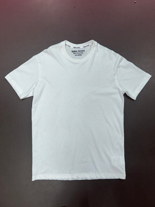 RESELL: White Cotton Logo Tee, Medium