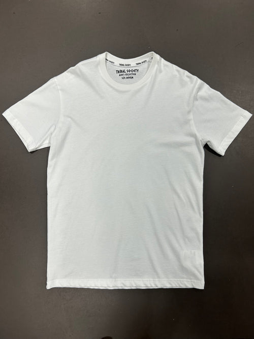 RESELL: White Cotton Logo Tee, Medium