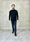 Luxury Long Sleeved Polo - Black Tribal Society
