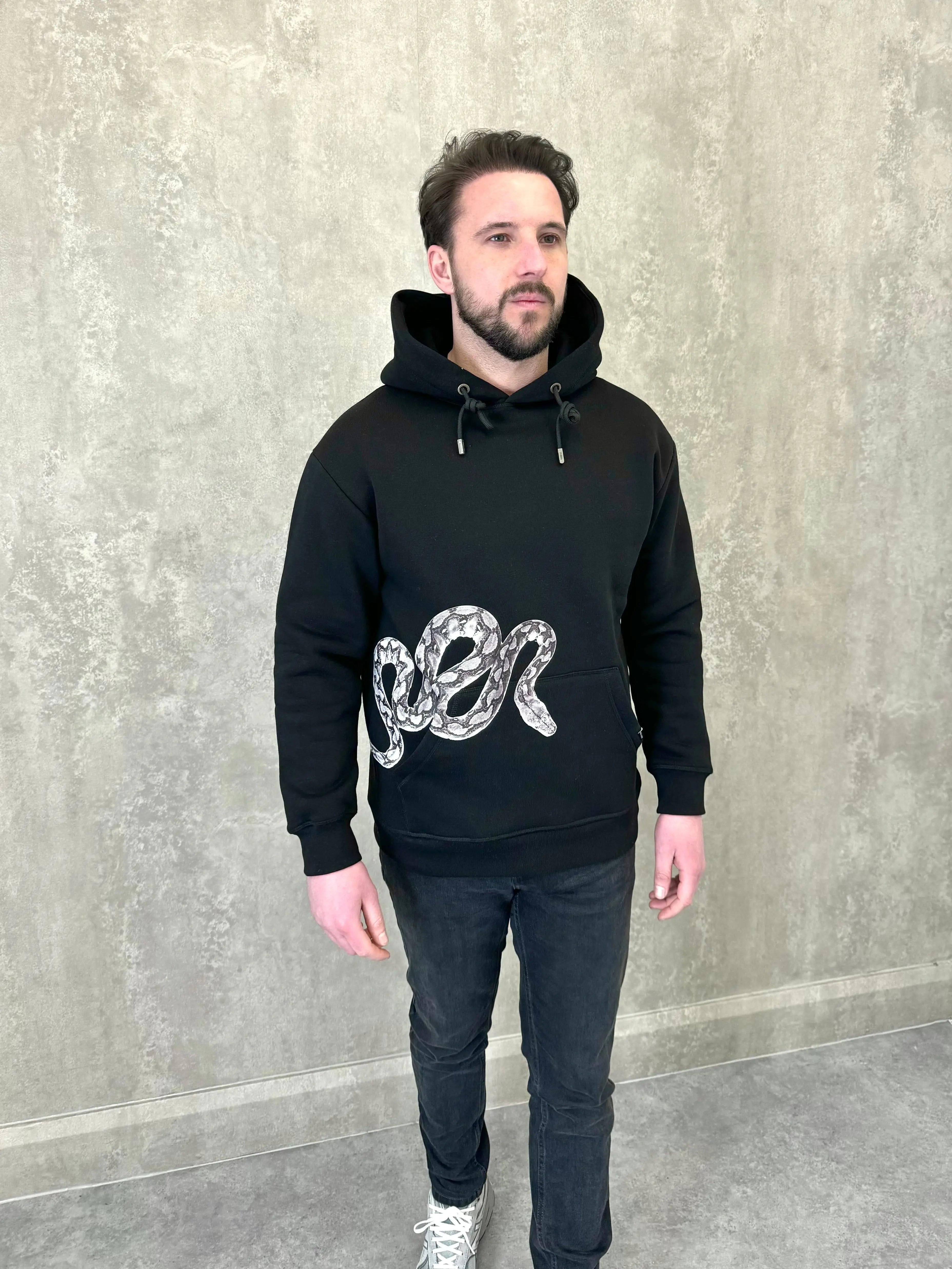 Snake Graphic Hoodie Black Tribal Society