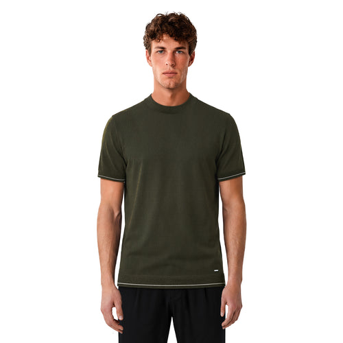 Luxe Crew Neck T - Khaki